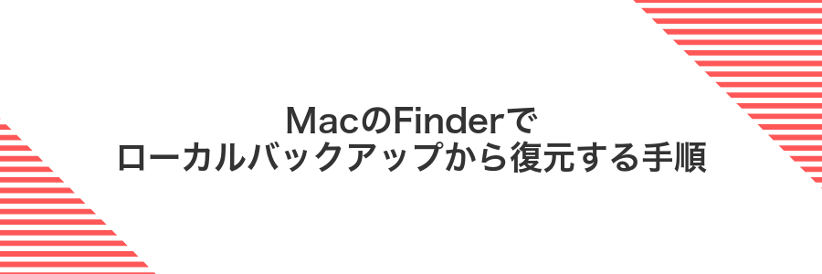 MacのFinderでローカルバックアップから復元する手順