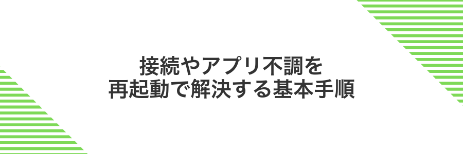 接続やアプリ不調を再起動で解決する基本手順