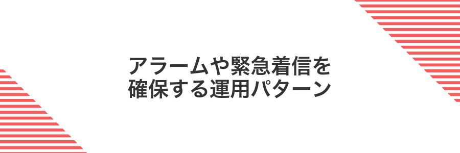 アラームや緊急着信を確保する運用パターン