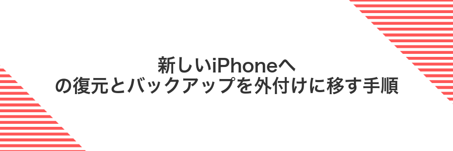 新しいiPhoneへの復元とバックアップを外付けに移す手順