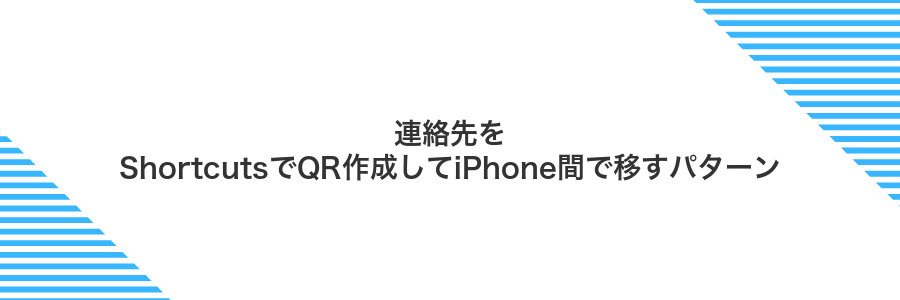 連絡先をShortcutsでQR作成してiPhone間で移すパターン