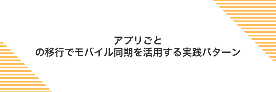 アプリごとの移行でモバイル同期を活用する実践パターン