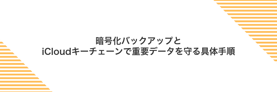 暗号化バックアップとiCloudキーチェーンで重要データを守る具体手順