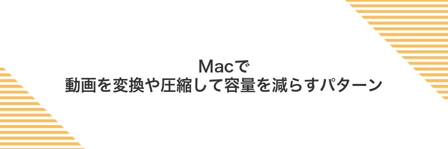 Macで動画を変換や圧縮して容量を減らすパターン