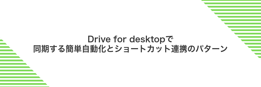 Drive for desktopで同期する簡単自動化とショートカット連携のパターン