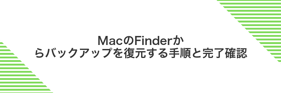 MacのFinderからバックアップを復元する手順と完了確認