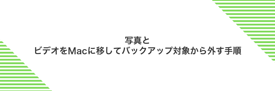 写真とビデオをMacに移してバックアップ対象から外す手順