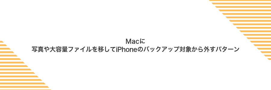 Macに写真や大容量ファイルを移してiPhoneのバックアップ対象から外すパターン