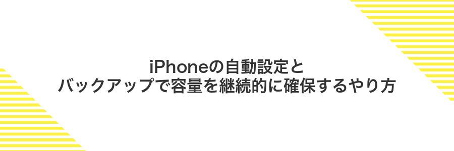 iPhoneの自動設定とバックアップで容量を継続的に確保するやり方