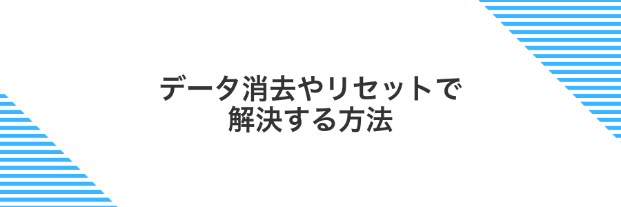 データ消去やリセットで解決する方法