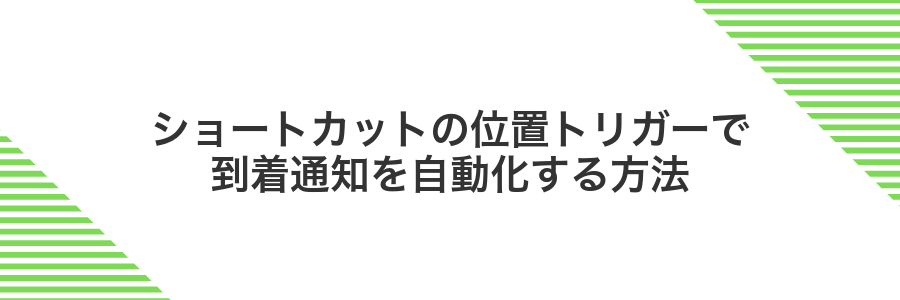 ショートカットの位置トリガーで到着通知を自動化する方法