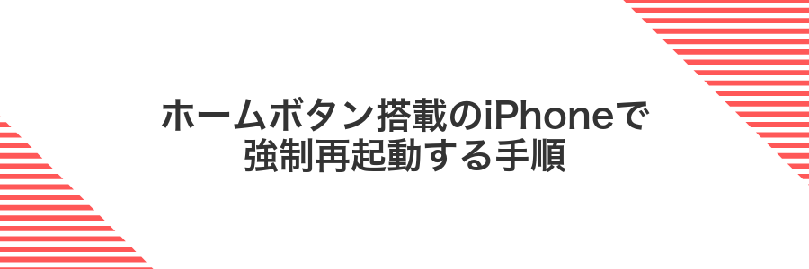 ホームボタン搭載のiPhoneで強制再起動する手順