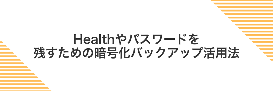 Healthやパスワードを残すための暗号化バックアップ活用法