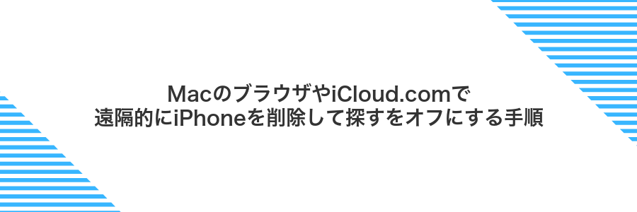 MacのブラウザやiCloud.comで遠隔的にiPhoneを削除して探すをオフにする手順