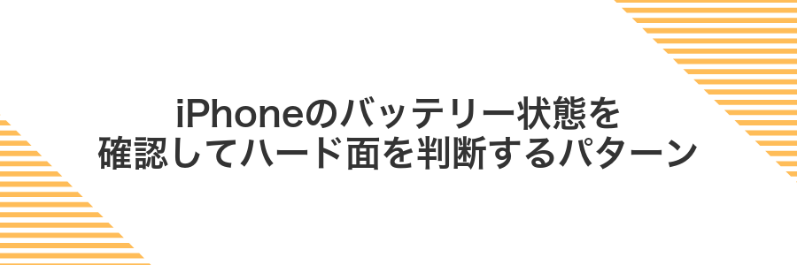 iPhoneのバッテリー状態を確認してハード面を判断するパターン