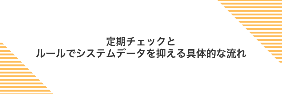 定期チェックとルールでシステムデータを抑える具体的な流れ