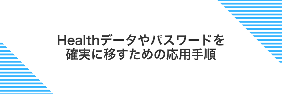 Healthデータやパスワードを確実に移すための応用手順