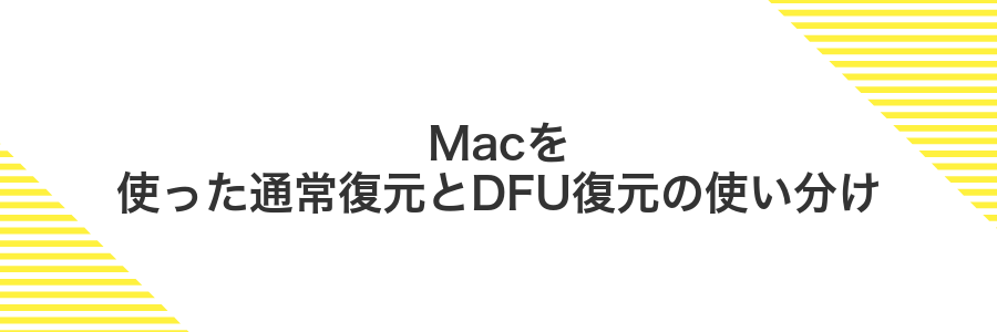 Macを使った通常復元とDFU復元の使い分け