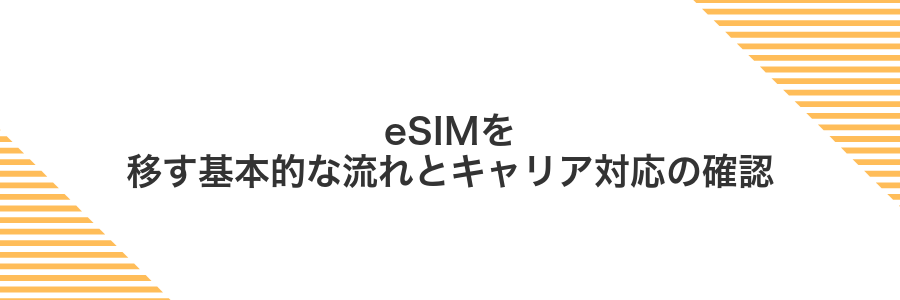 eSIMを移す基本的な流れとキャリア対応の確認