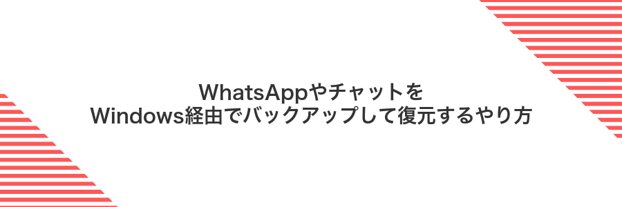 WhatsAppやチャットをWindows経由でバックアップして復元するやり方