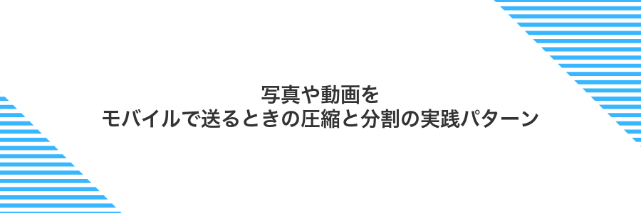 写真や動画をモバイルで送るときの圧縮と分割の実践パターン