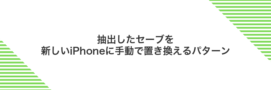抽出したセーブを新しいiPhoneに手動で置き換えるパターン