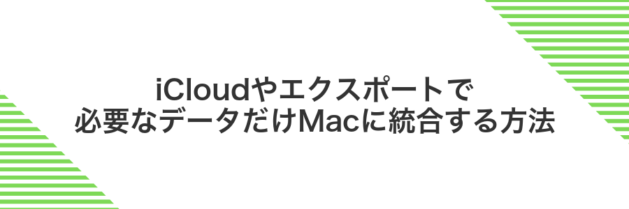 iCloudやエクスポートで必要なデータだけMacに統合する方法