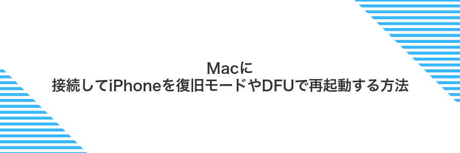 Macに接続してiPhoneを復旧モードやDFUで再起動する方法
