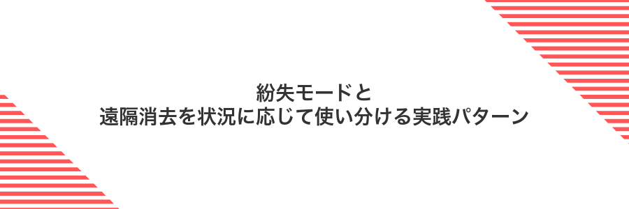 紛失モードと遠隔消去を状況に応じて使い分ける実践パターン