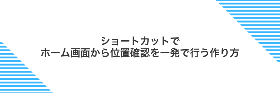 ショートカットでホーム画面から位置確認を一発で行う作り方