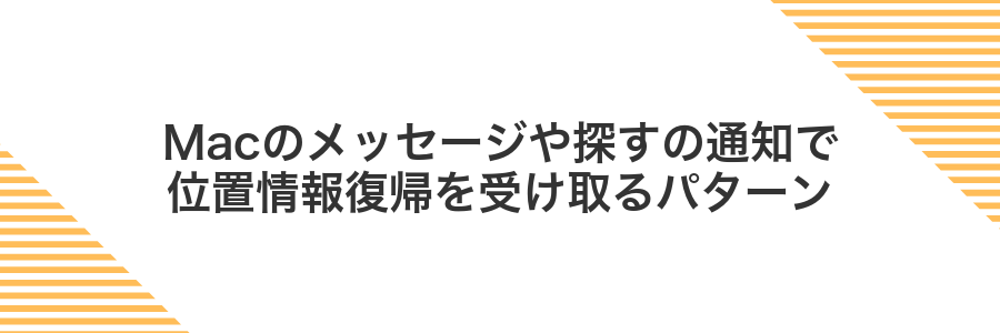 Macのメッセージや探すの通知で位置情報復帰を受け取るパターン