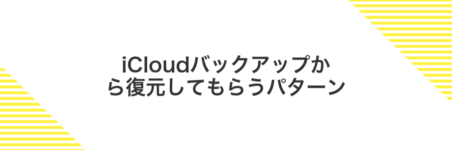 iCloudバックアップから復元してもらうパターン
