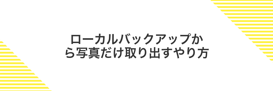 ローカルバックアップから写真だけ取り出すやり方
