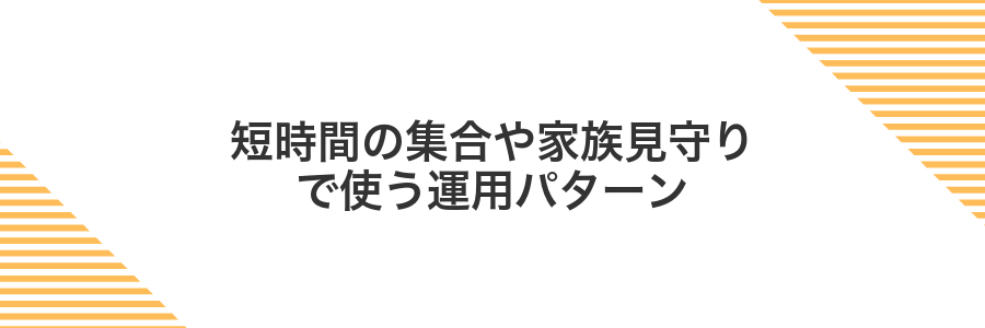 短時間の集合や家族見守りで使う運用パターン