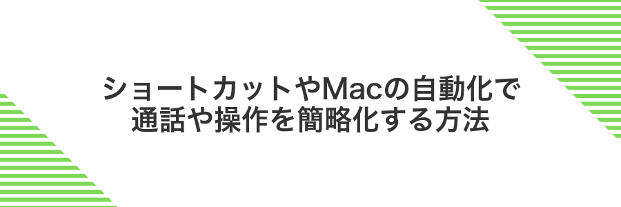 ショートカットやMacの自動化で通話や操作を簡略化する方法