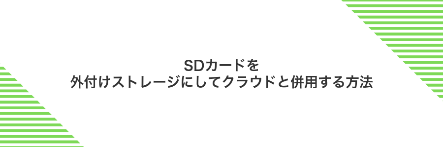 SDカードを外付けストレージにしてクラウドと併用する方法