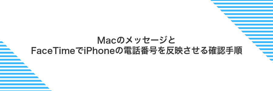 MacのメッセージとFaceTimeでiPhoneの電話番号を反映させる確認手順