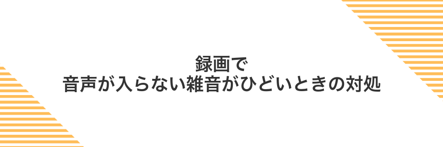 録画で音声が入らない雑音がひどいときの対処