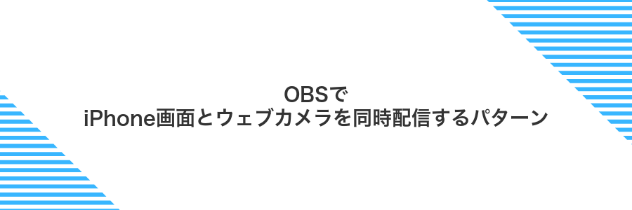 OBSでiPhone画面とウェブカメラを同時配信するパターン
